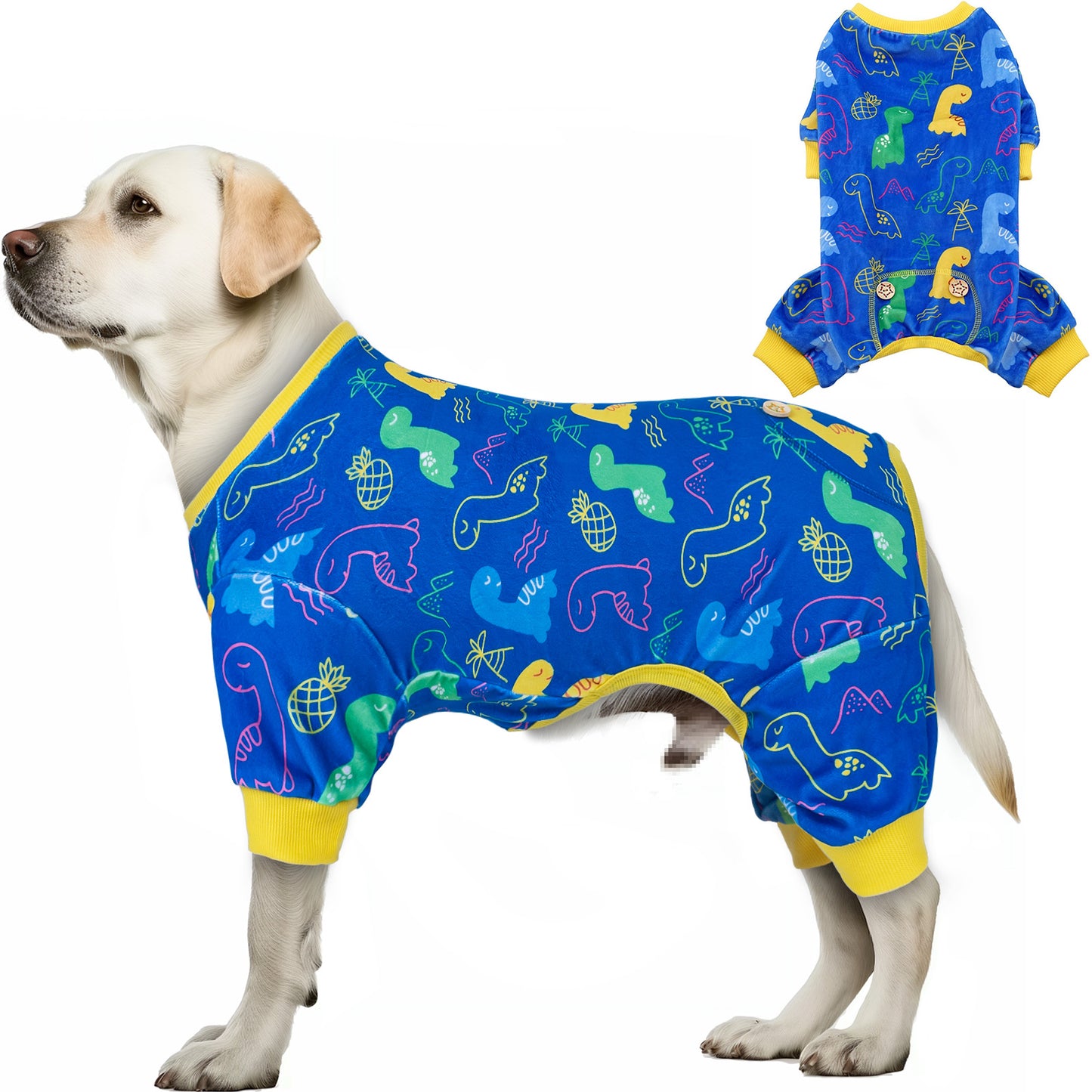 Dinosaur Print Dog Onesie Pajamas