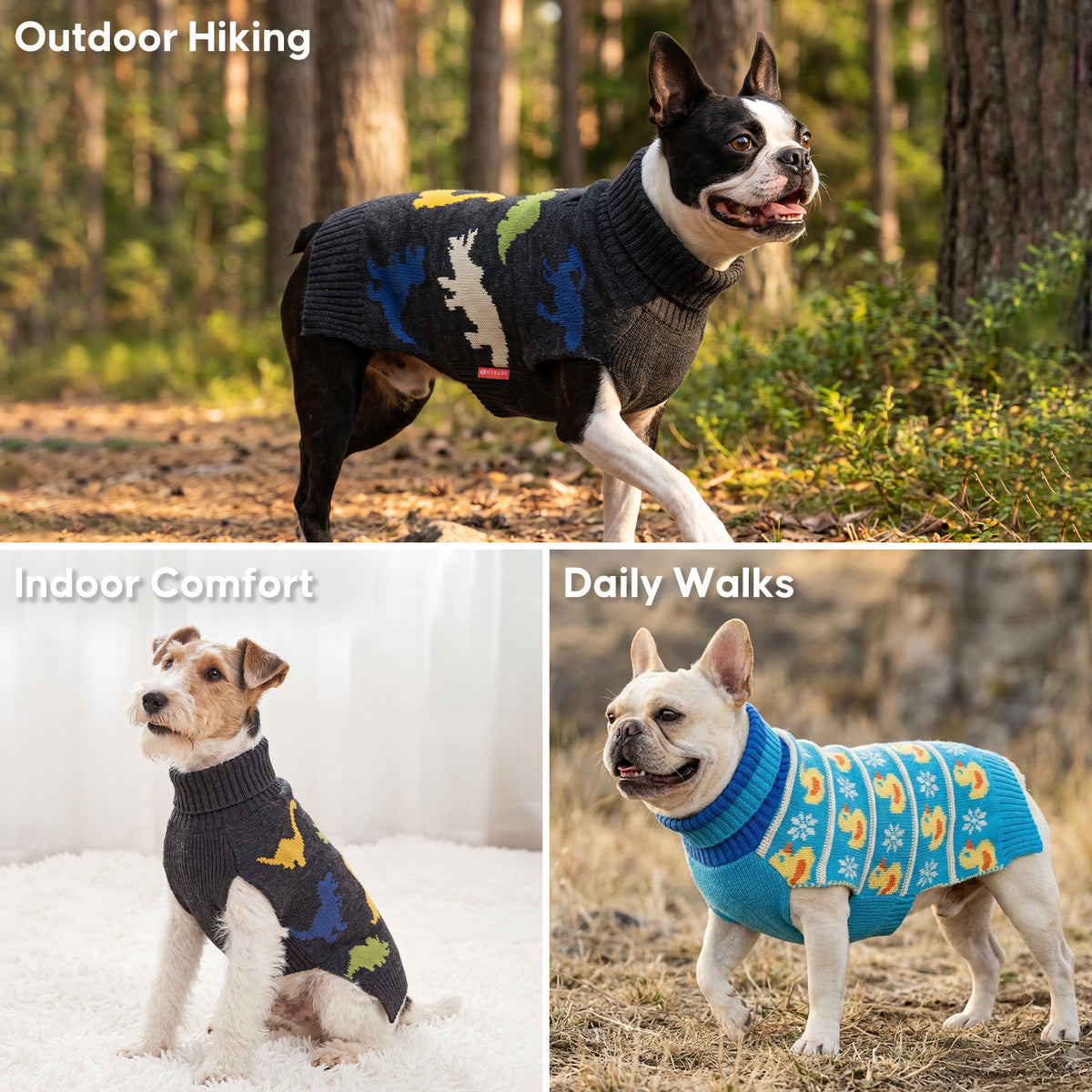 Black Dinosaur Dog Pullover Sweater - gallery image 11