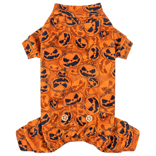 Orange Pumpkin Dog Halloween Pajamas