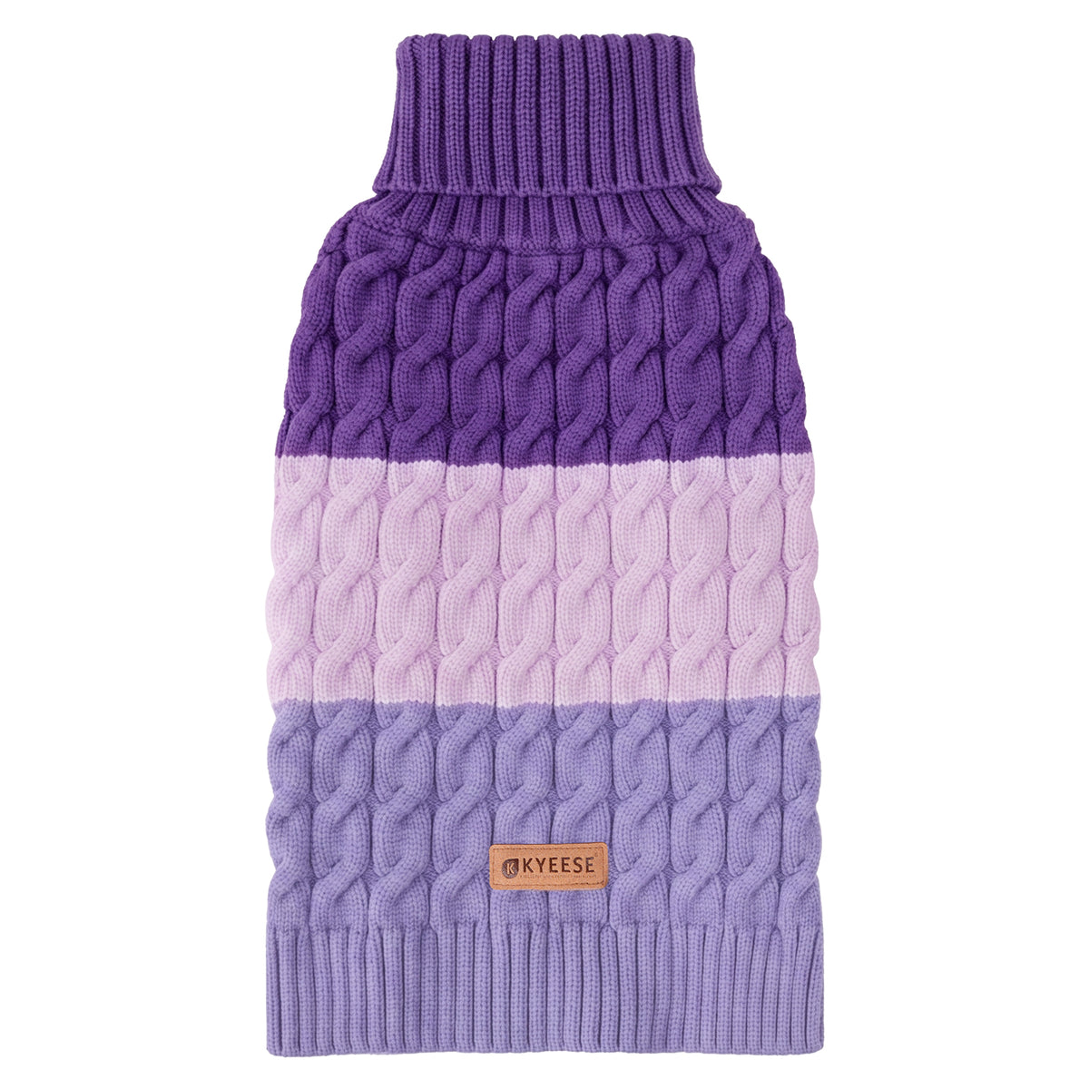 Purple Color Block Dog Pullover Sweater gallery image 1