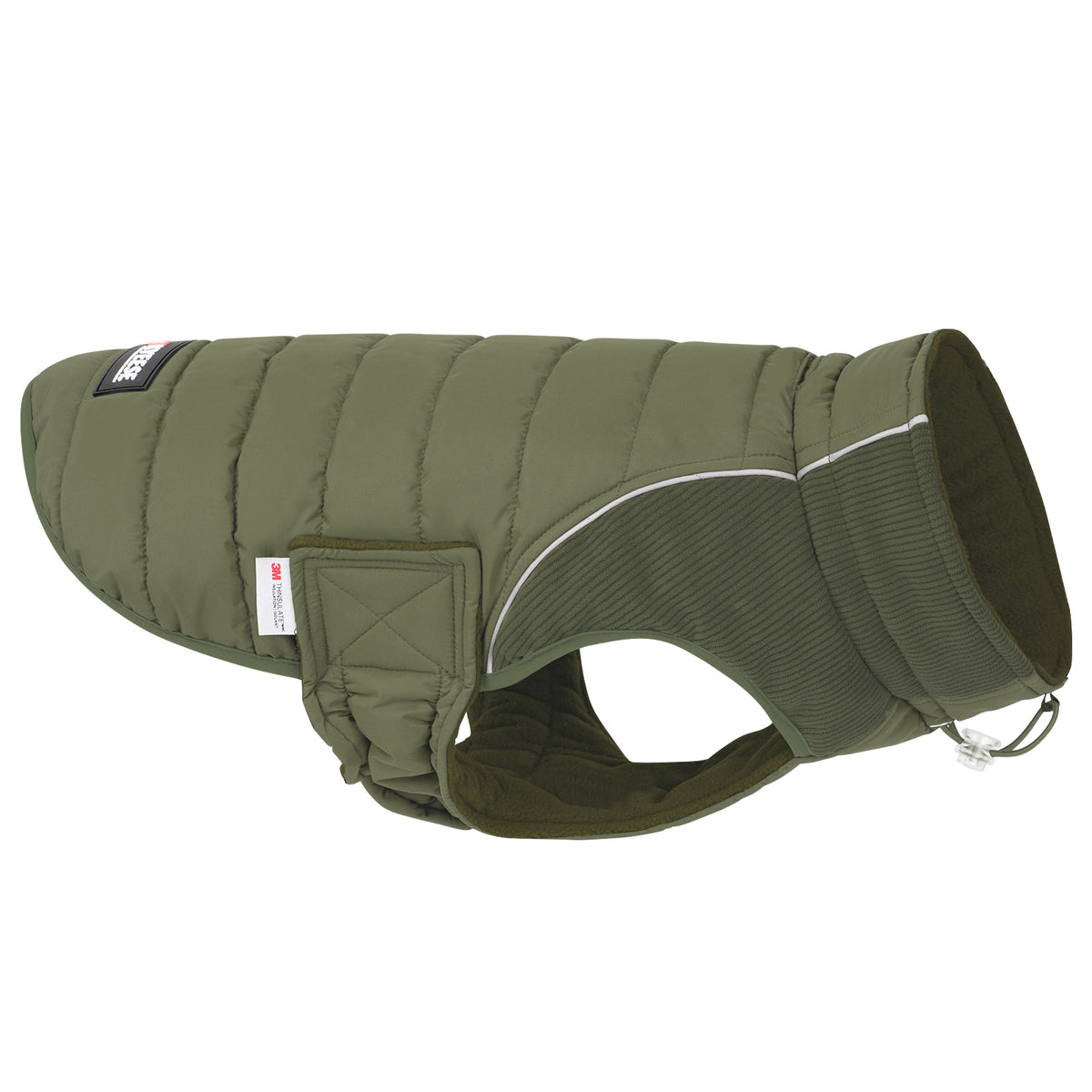 Green Waterproof Lined Dog Coat - Green coat gallery image 1