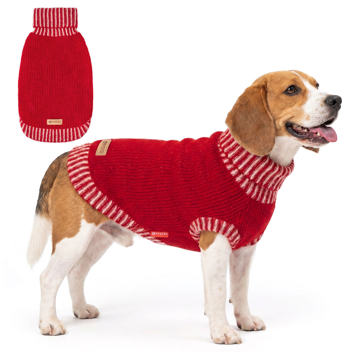 Red Thick Wool Dog Sweater