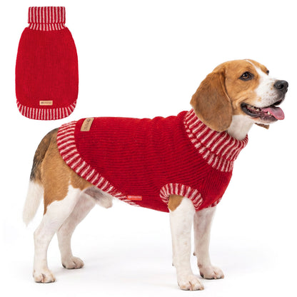 Red Thick Wool Dog Sweater