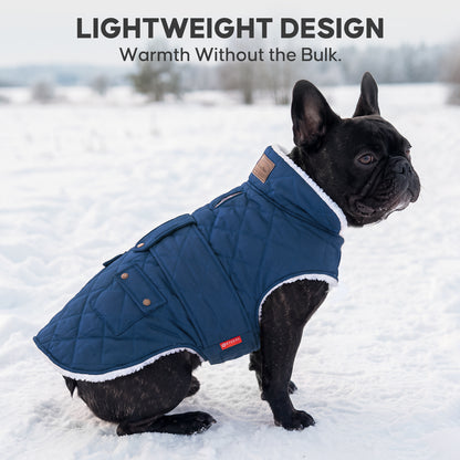 Blue Waterproof Lined Dog Coat - Blue coat gallery image 9
