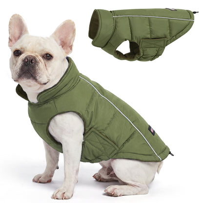 Green Reflective Dog Winter Coat gallery image 2