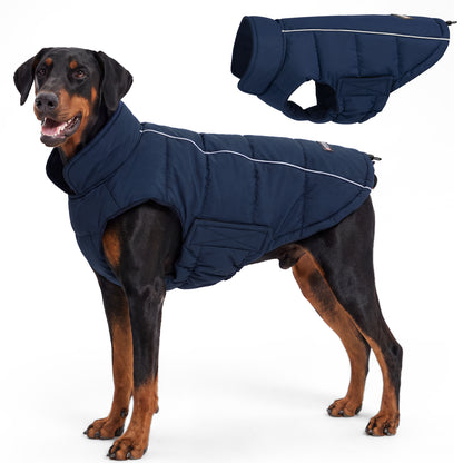 Blue Reflective Dog Winter Coat gallery image 3