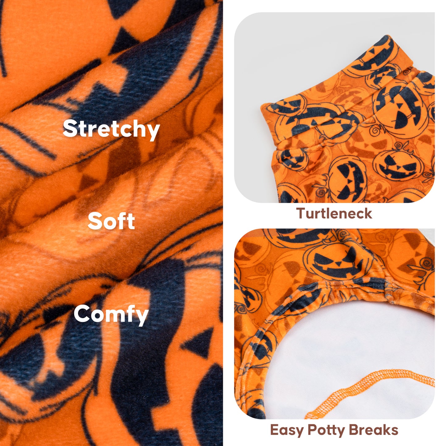 Orange Pumpkin Dog Halloween Pajamas