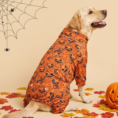 Orange Pumpkin Dog Halloween Pajamas