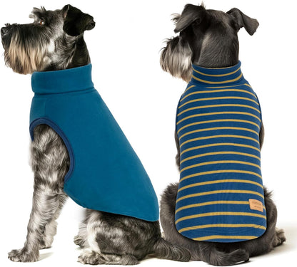 Navy Blue Sleeveless Velvet Dog Sweater 2 Pack by KYEESE