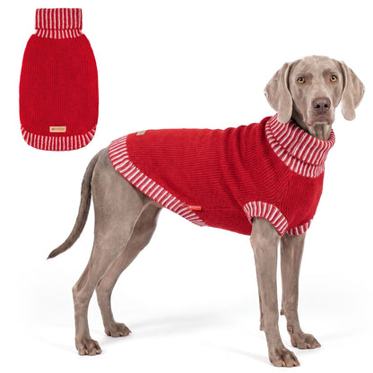 Red Thick Wool Dog Sweater