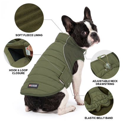 Green Waterproof Lined Dog Coat - Green coat gallery image 6