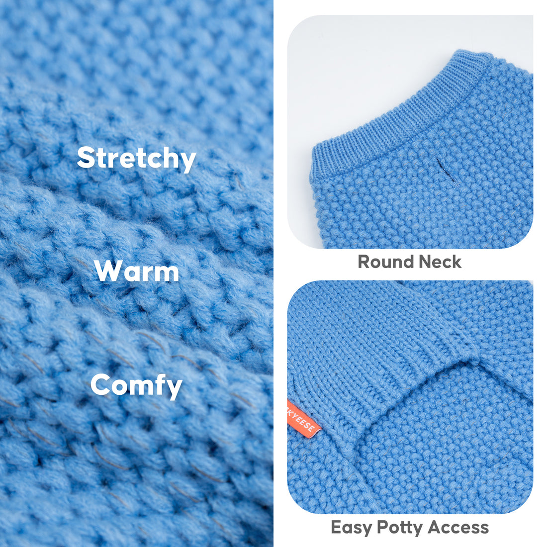 Blue Reflective Dog Pullover Sweater gallery image 5
