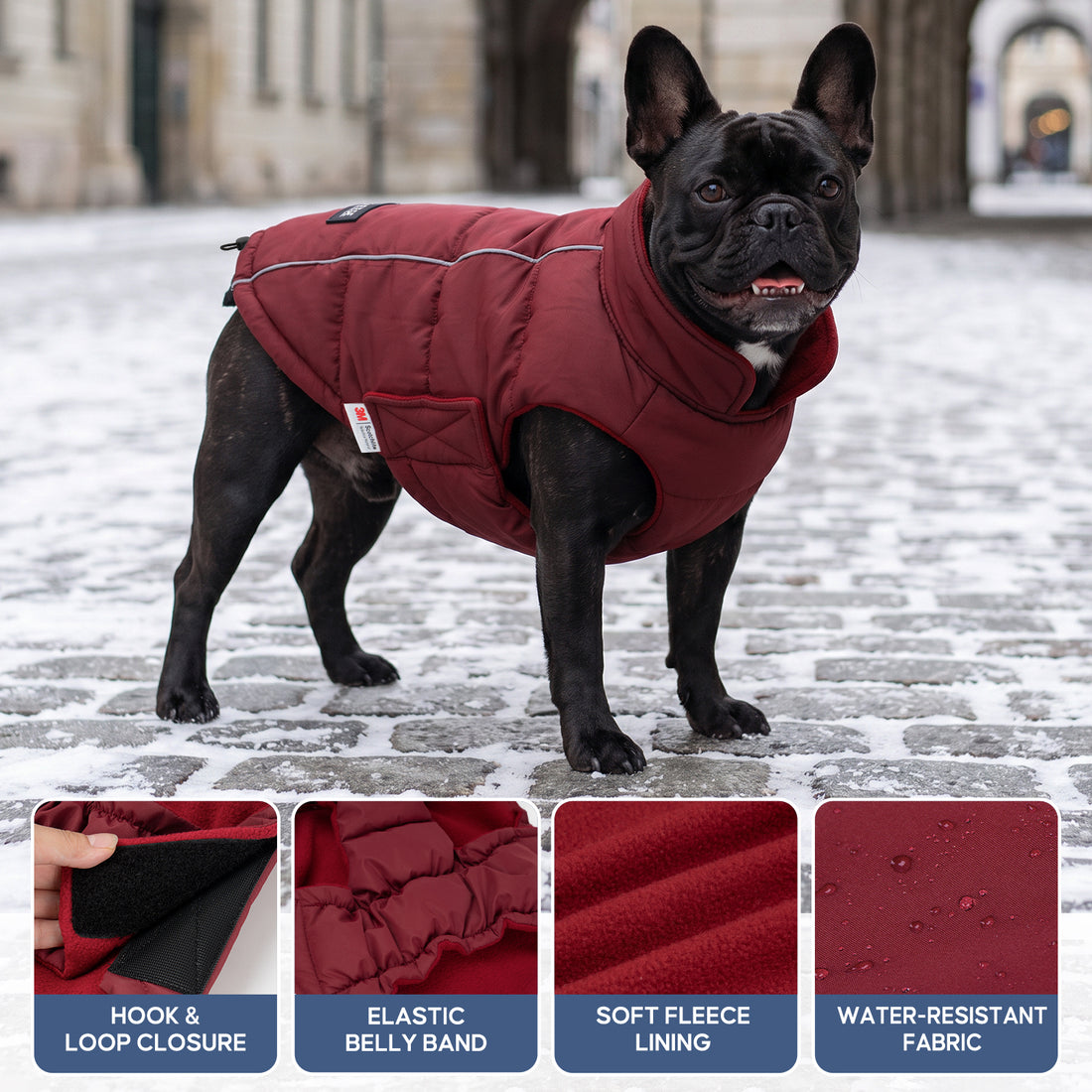 Red Reflective Dog Winter Coat gallery image 4
