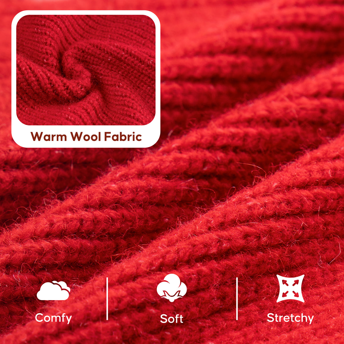 Red Thick Wool Dog Sweater