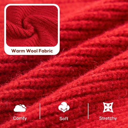 Red Thick Wool Dog Sweater