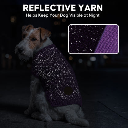Purple Reflective Dog Pullover Sweater gallery image 6