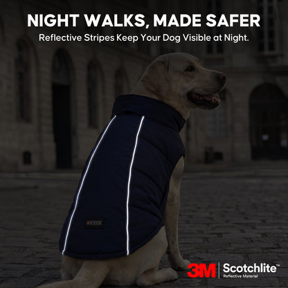 Blue Reflective Dog Winter Coat gallery image 5