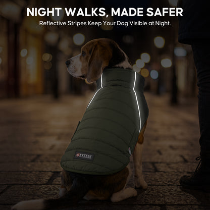 Green Waterproof Lined Dog Coat - Green coat gallery image 7