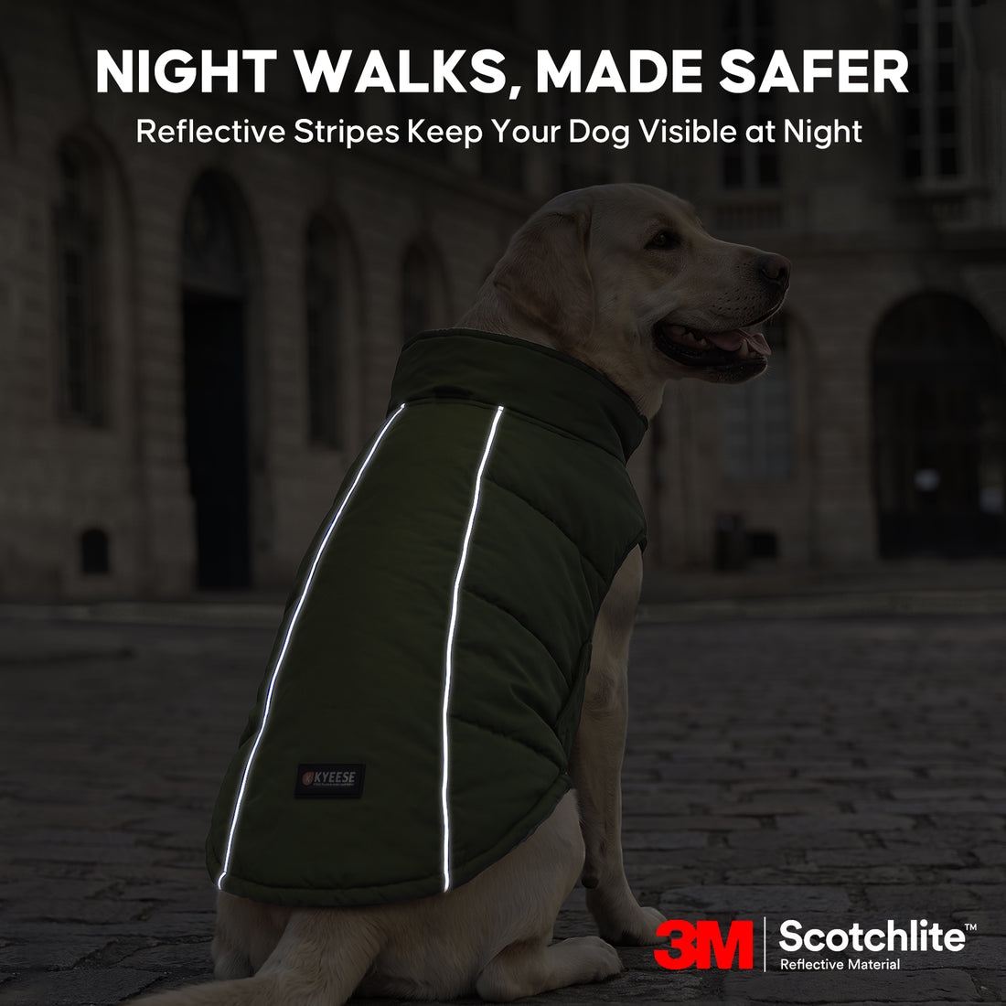 Green Reflective Dog Winter Coat gallery image 5