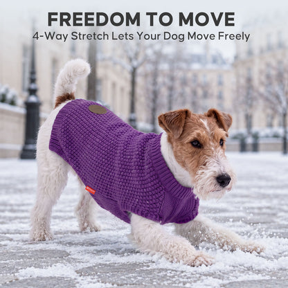 Purple Reflective Dog Pullover Sweater gallery image 7