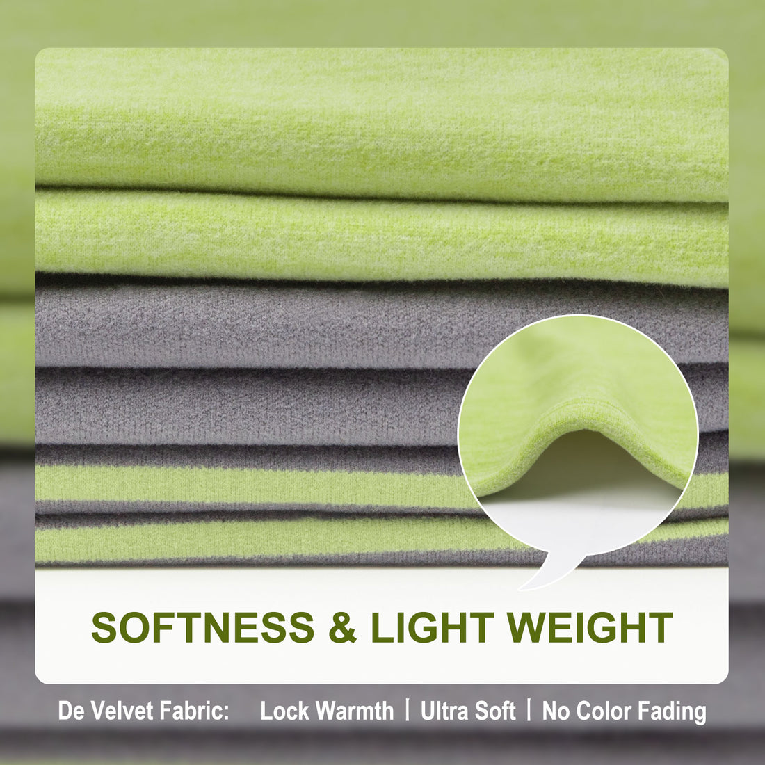 Lime green plush fabric swatch for a lightweight dog raglan sleeve shirt