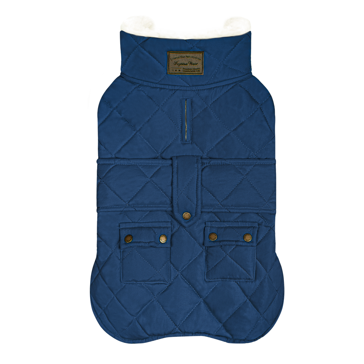 Blue Waterproof Lined Dog Coat - Blue coat gallery image 1