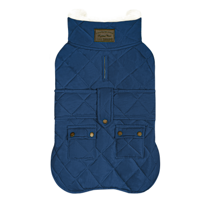 Blue Waterproof Lined Dog Coat - Blue coat gallery image 1