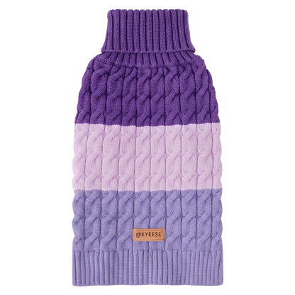 Purple Color Block Dog Pullover Sweater gallery image 10