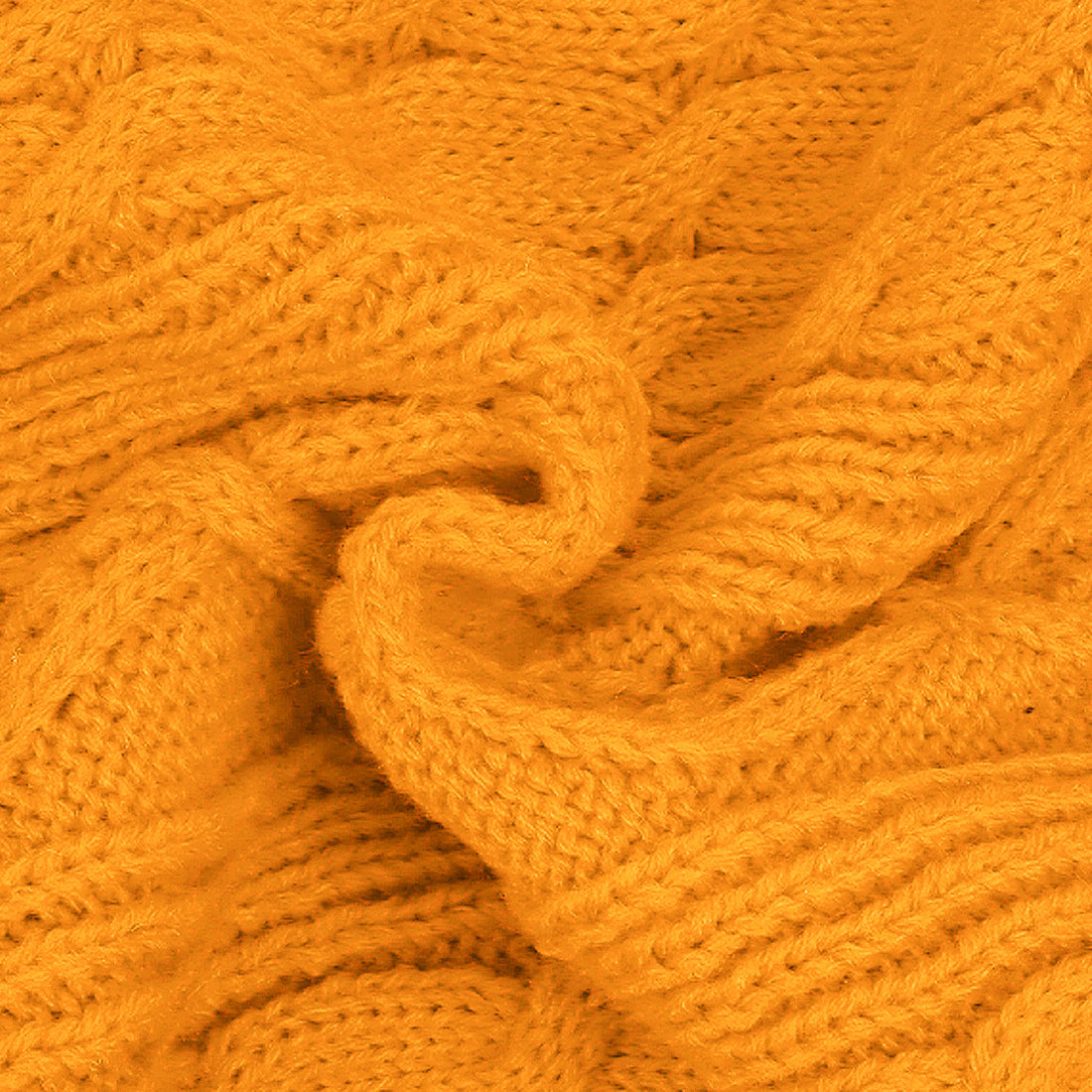 Orange cable-knit dog sweater texture with raised diamond and cable pattern