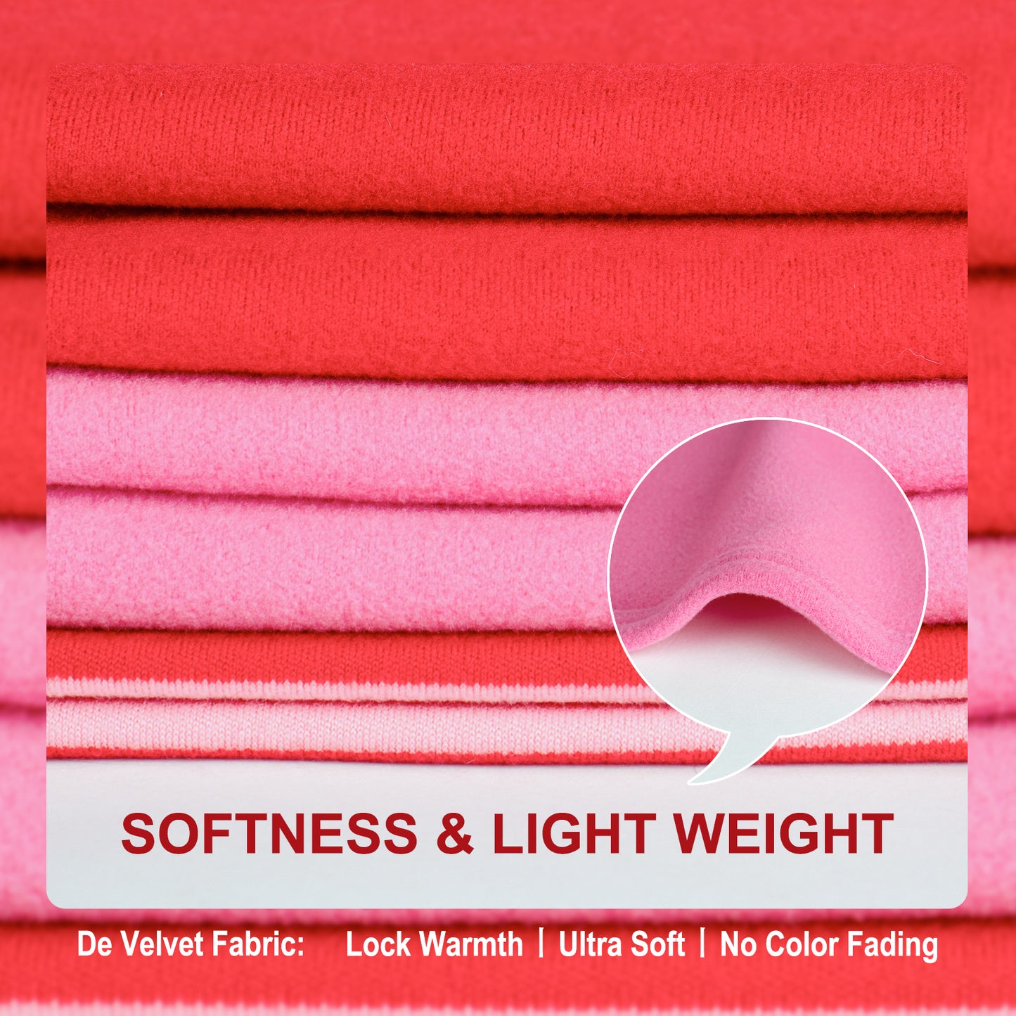 Pink and red striped dog shirt fabric swatches