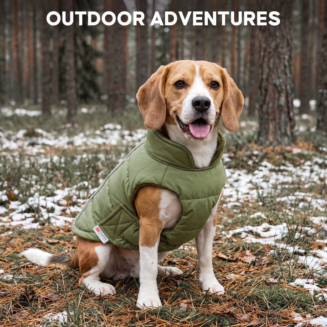 Green Reflective Dog Winter Coat gallery image 8