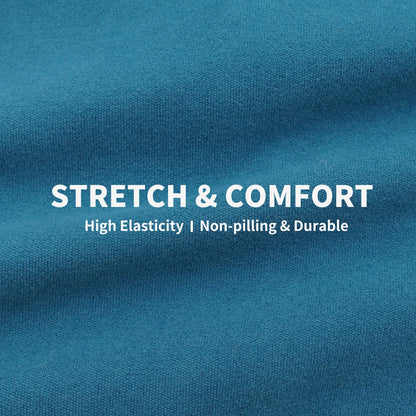Blue velvet fabric swatch for a stretch and comfortable dog sweater