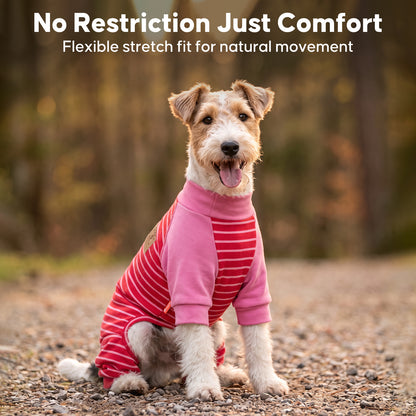 Red Striped Dog Onesie Pajamas gallery image 8