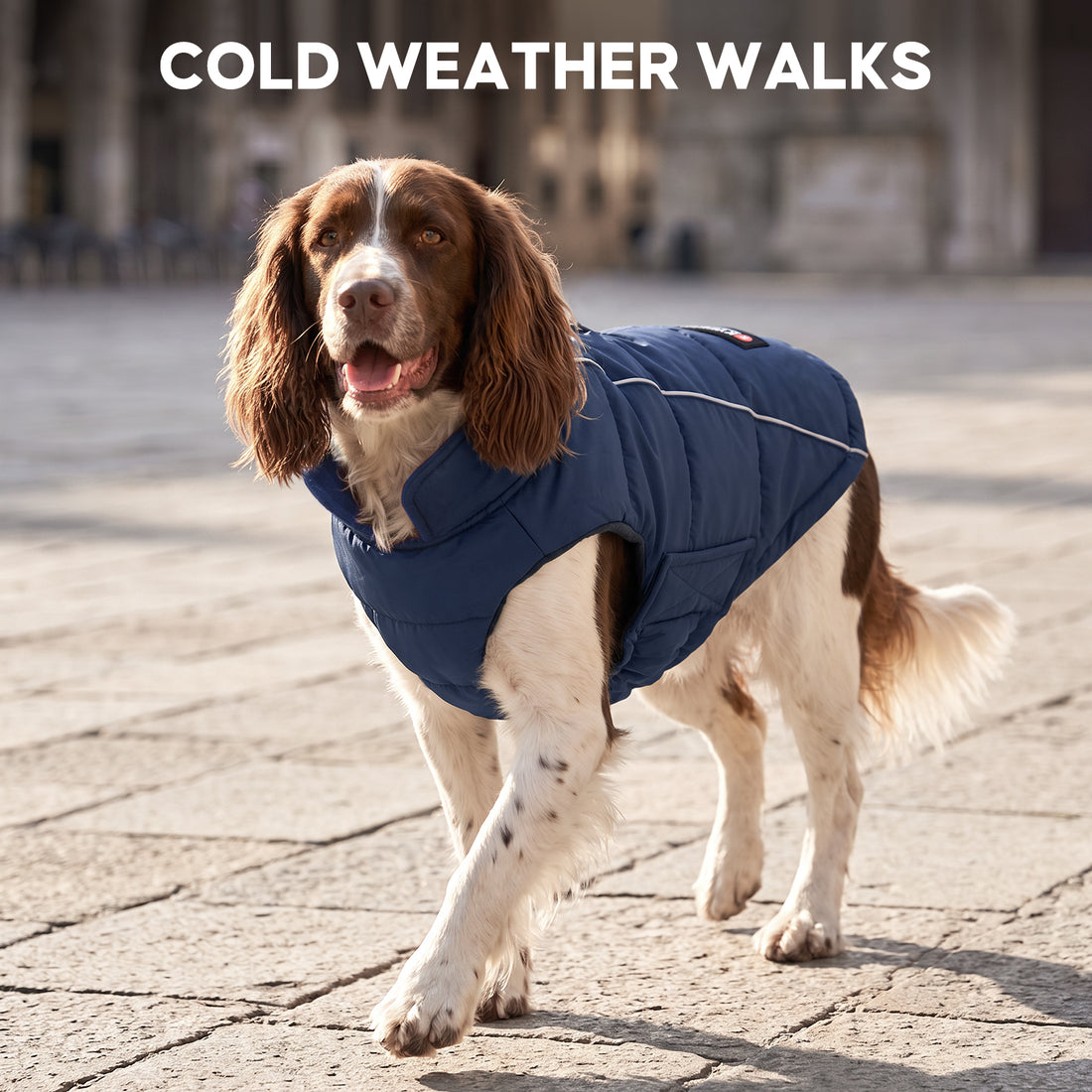 Blue Reflective Dog Winter Coat gallery image 7