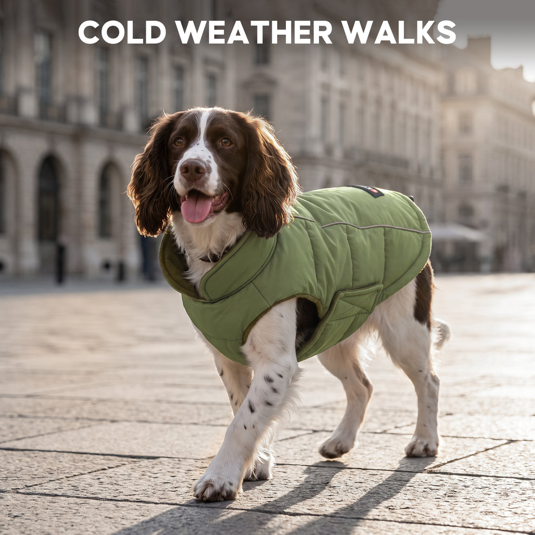 Green Reflective Dog Winter Coat gallery image 7