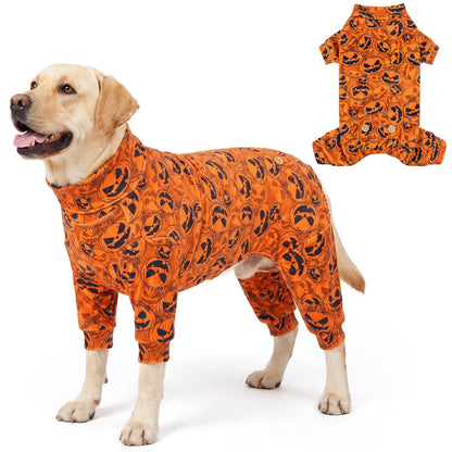 Orange Pumpkin Dog Halloween Pajamas