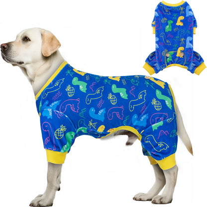 Dinosaur Print Dog Onesie Pajamas