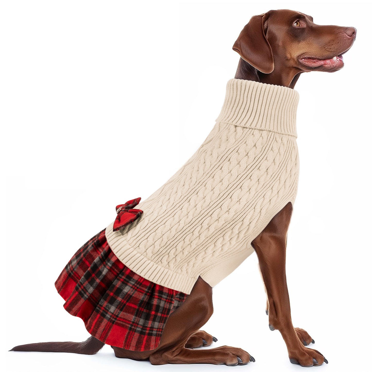 Cable Knit Stretchy Dog Sweater