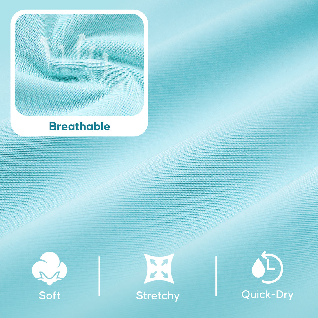 Light blue breathable fabric panel close-up