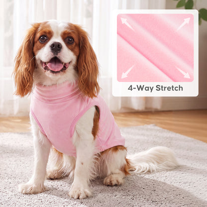 Pink Leopard Dog Fleece Sweater 2 Pack - stretch detail - image 3