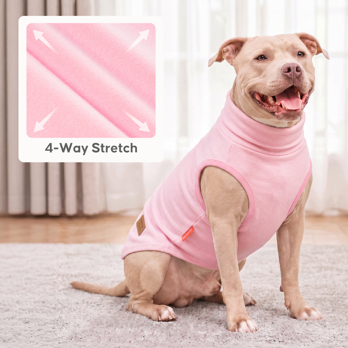 Pink Leopard Dog Fleece Sweater 2 Pack - fabric detail - image 4