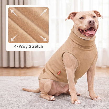 Khaki Leopard Dog Fleece Sweater 2 Pack - fabric detail - image 4