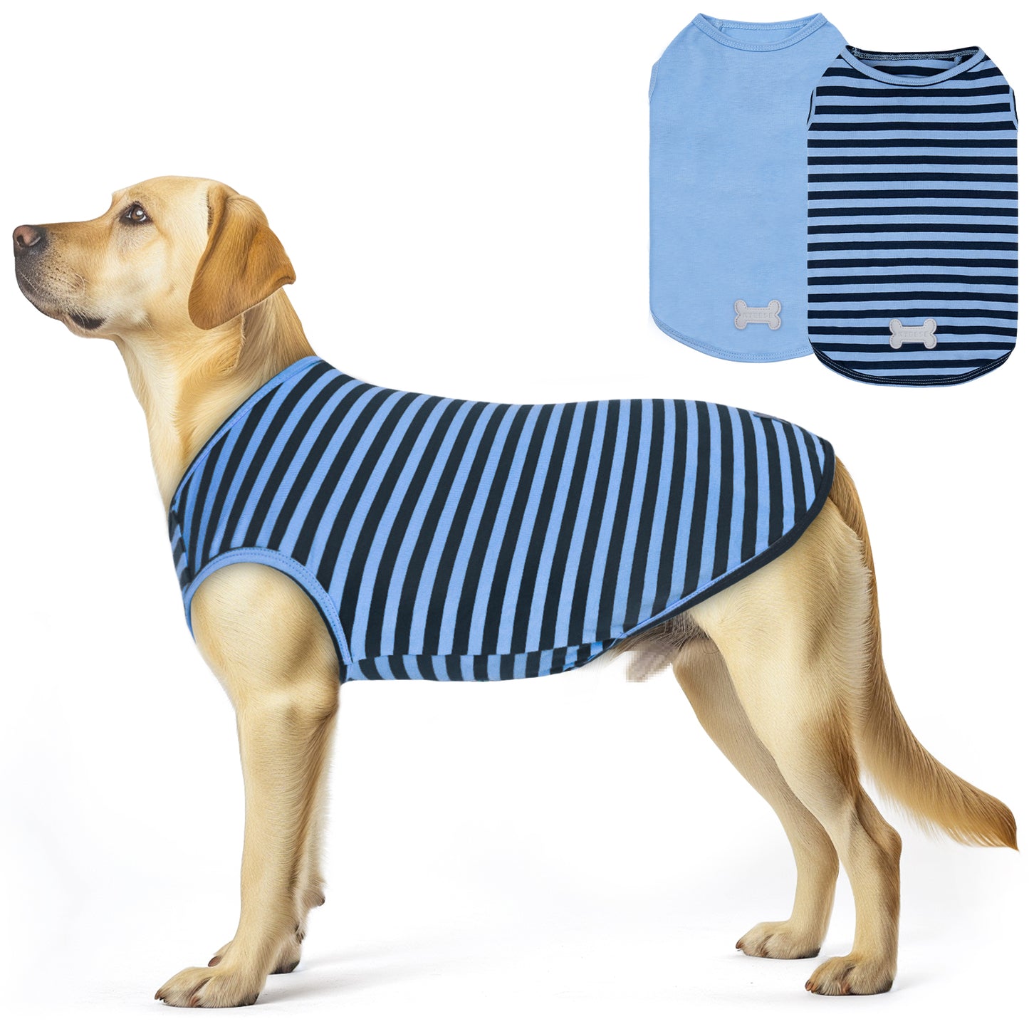 Striped Lightweight Dog Shirt 2 Pack