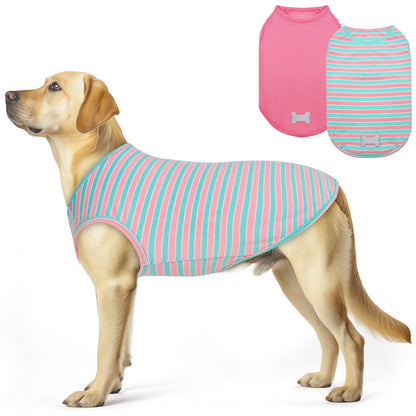 Striped Lightweight Dog Shirt 2 Pack