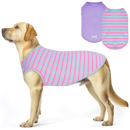 Striped Lightweight Dog Shirt 2 Pack