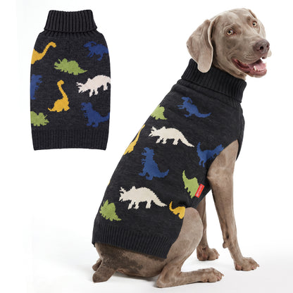 Black Dinosaur Dog Pullover Sweater - gallery image 3