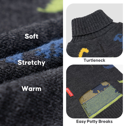 Black Dinosaur Dog Pullover Sweater - gallery image 4