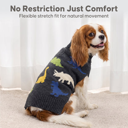 Black Dinosaur Dog Pullover Sweater - gallery image 5