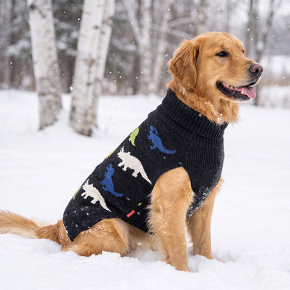 Black Dinosaur Dog Pullover Sweater - gallery image 8