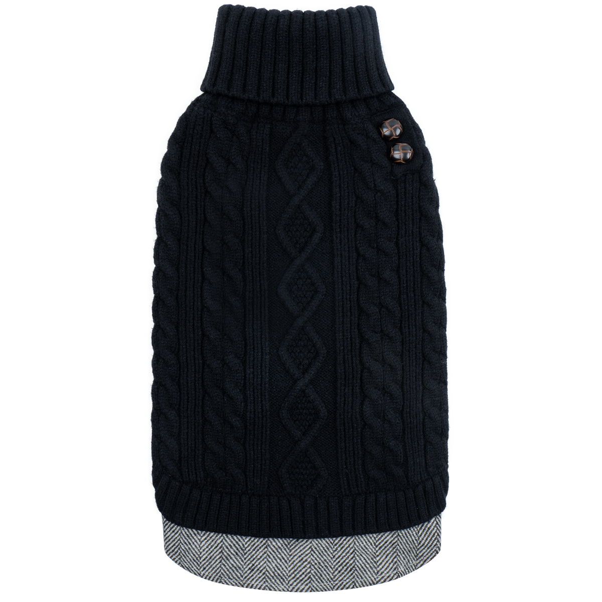 Black Turtleneck Dog Pullover Sweater - gallery image 2